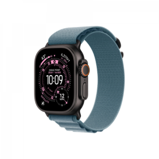 Apple | 49mm Light Blue Alpine Loop - Large - Black Titanium Finish