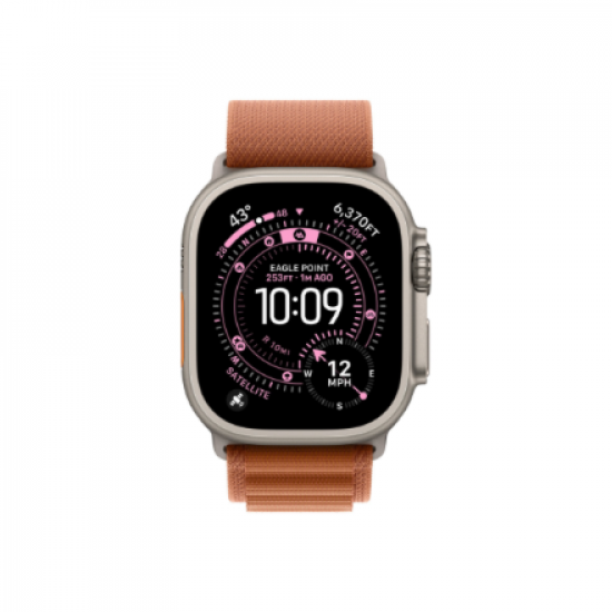 Apple | 49mm Terra Cotta Alpine Loop - Large - Natural Titanium Finish