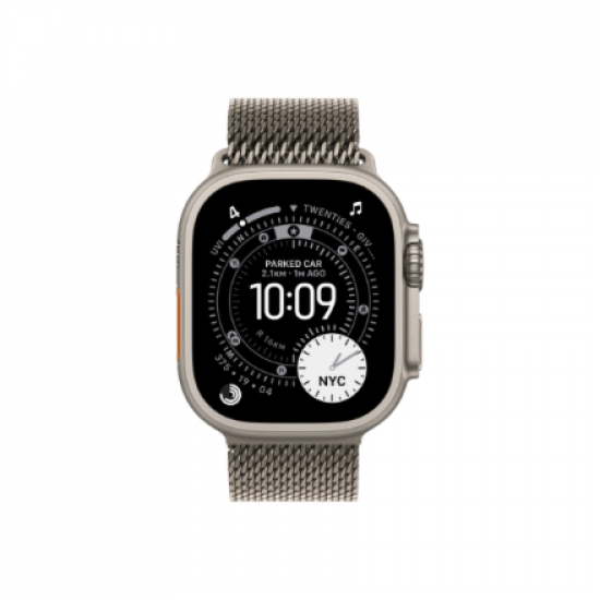 Apple | 49mm Natural Titanium Milanese Loop - Medium