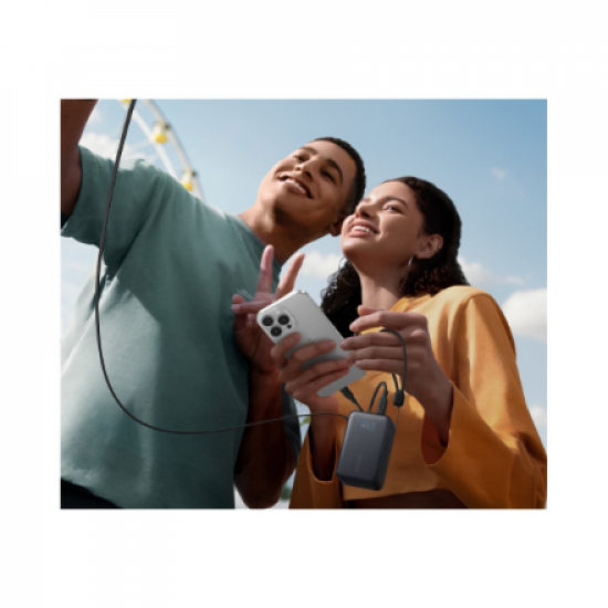 Anker Nano Power Bank 45W with Built-In Retractable USB-C Cable | A1638H11 | 10000 mAh | Black