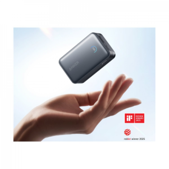 Anker Nano Power Bank 45W with Built-In Retractable USB-C Cable | A1638H11 | 10000 mAh | Black