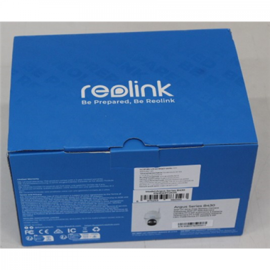 SALE OUT. Reolink Argus Series B430 Smart 5MP Pan & Tilt Wire-Free Camera, White | Reolink Smart Pan and Tilt Wire-Free Camera | Argus Series B430 | 24 month(s) | PTZ | 5 MP | Fixed | H.265 | Micro SD, Max. 128 GB | UNPACKED, SCRATCHES TOP ON CAMERA, MISS