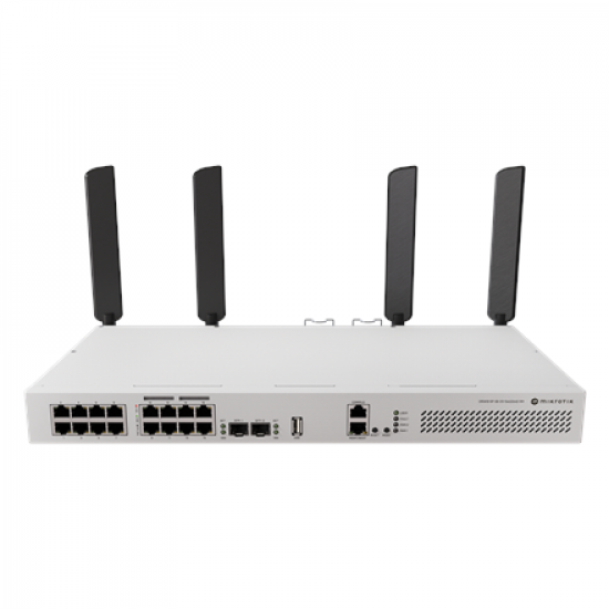 MikroTik Cloud Router Switch with RouterOS L5 Rackmount Case | CRS418-8P-8G-2S+5axQ2axQ-RM