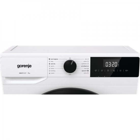 Gorenje Dryer Machine | D2HNE7E | Energy efficiency class E | Front loading | 7 kg | Heat pump | LED | Depth 51 cm | White