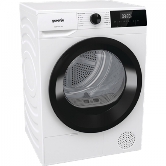 Gorenje Dryer Machine | D2HNE7E | Energy efficiency class E | Front loading | 7 kg | Heat pump | LED | Depth 51 cm | White