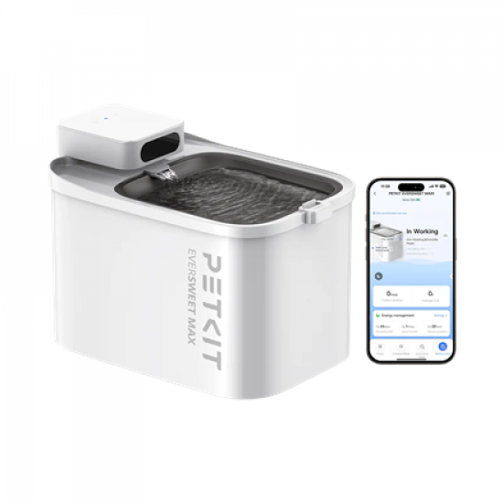 PETKIT Drinking Fountain | Eversweet Max UVC | Capacity 3 L | Material  Food-grade ABS | White