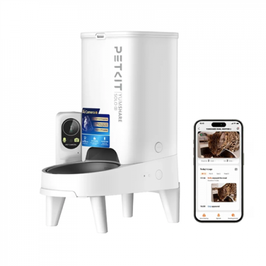 PETKIT P571 2 (D4H-2) YumShare Solo 2 Feeder with camera | Capacity 3 L | Material ABS, 304 stainless steel, Silicone | White