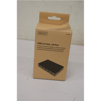 SALE OUT. Digitus USB 2.0 Hub 10-port | DA-70229 | DAMAGED PACKAGING, UNPACKED, SCRATCHED ON TOP