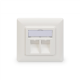 Digitus | Wallplate for Keystone Modules, German type, middle plate 50x50 mm, frame 80x80 mm | DN-93801-1