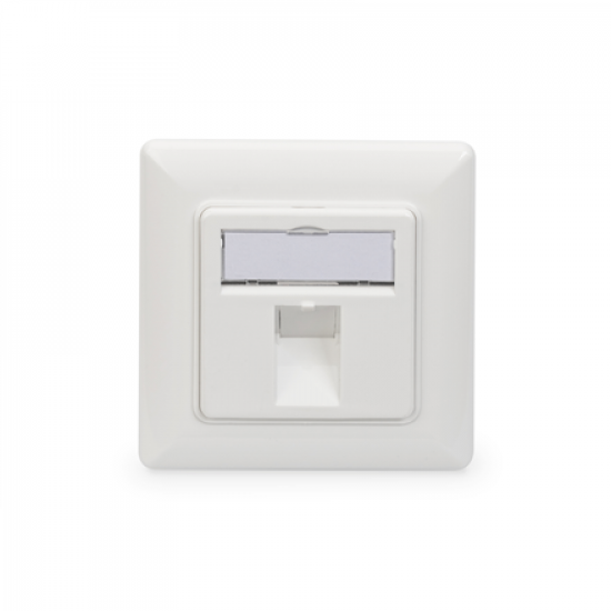 Digitus | Wallplate for Keystone Modules, German type, middle plate 50x50 mm, frame 80x80 mm | DN-93811