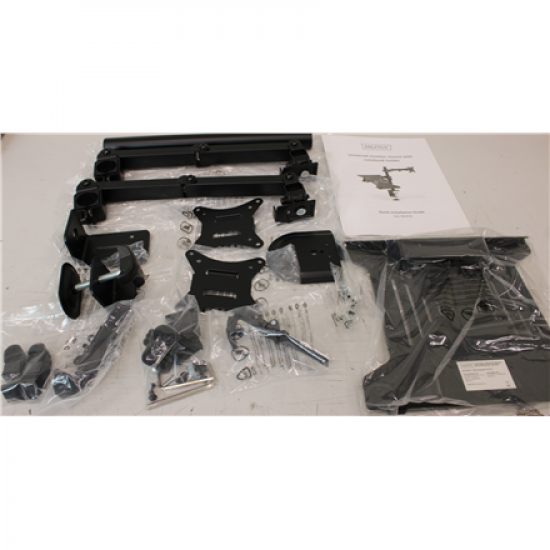SALE OUT. DIGITUS Universal Monitor Mount with Notebook Holder | SALE OUT. Digitus Desk Mount | DA-90436 | Tilt, swivel, height adjustment, rotate | Maximum weight (capacity) 9 kg | UNPACKED, SCRATCHED ON TUBE | Black
