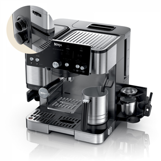 NINJA | Luxe Cafe Essential Espresso Machine | ES501EU | Pump pressure 9 bar | Built-in milk frother | Semi-automatic | Black