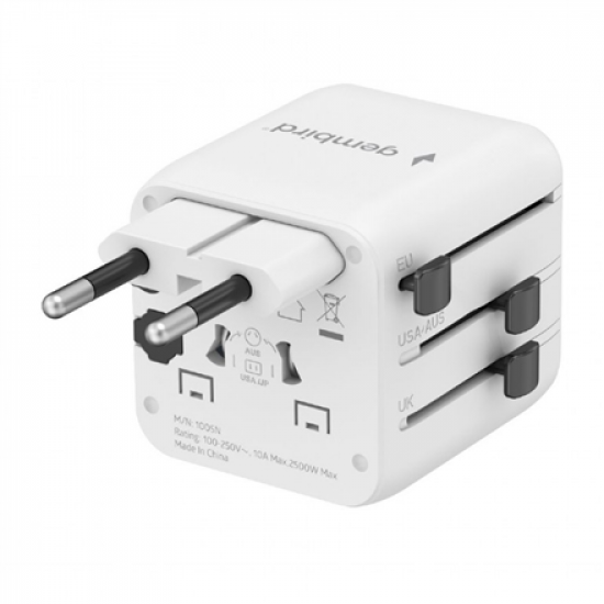 Gembird Universal travel power adapter | TPA-INT-01-W | Travel adapter