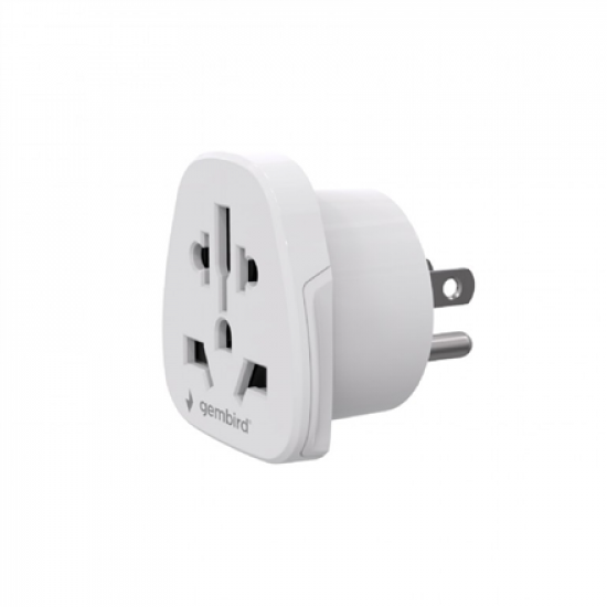 Gembird World to US power adapter plug, 10 A | A-AC-USMINTF | Travel adapter