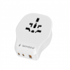 Gembird Universal travel power adapter, 20 W | TPA-1A2C20-02-W