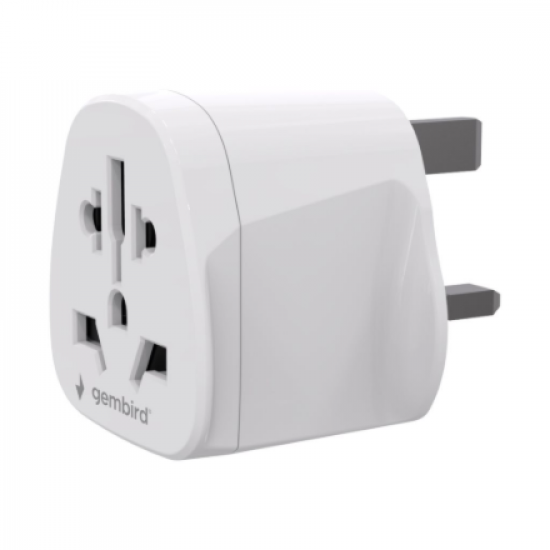 Gembird World to UK power adapter plug, 10 A | A-AC-UKMINTF