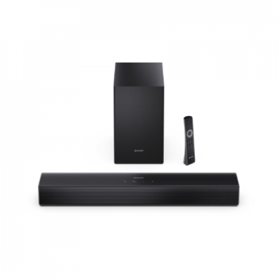 Sharp Compact 2.1 Soundbar with Wireless Subwoofer | HT-SBW121 | 240 W | Bluetooth | Black | Wireless connection