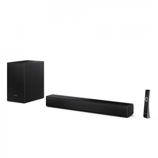 Sharp Compact 2.1 Soundbar with Wireless Subwoofer | HT-SBW121 | 240 W | Bluetooth | Black | Wireless connection