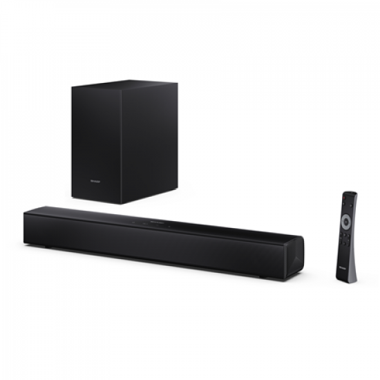 Sharp Compact 2.1 Soundbar with Wireless Subwoofer | HT-SBW121 | 240 W | Bluetooth | Black | Wireless connection