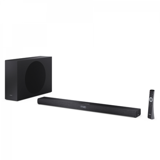 Sharp 2.1ch Ultra-slim Dolby Atmos/DTS Virtual: X Soundbar with Wireless Subwoofer | HT-SBW320 | 360 W | Bluetooth | Black | Wireless connection