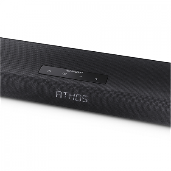 Sharp 2.1ch Ultra-slim Dolby Atmos/DTS Virtual: X Soundbar with Wireless Subwoofer | HT-SBW320 | 360 W | Bluetooth | Black | Wireless connection