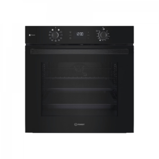 INDESIT Oven | IO K58HS B | 71 L | Electric | Hydrolytic | Electronic | Height 59.5 cm | Width 59.5 cm | Black