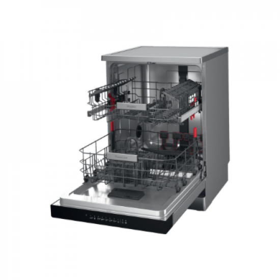 Whirlpool Dishwasher | WFO 3T133 P 6.5 X | Freestanding | Width 60 cm | Number of place settings 14 | Number of programs 10 | Energy efficiency class D | Display | Stainless steel