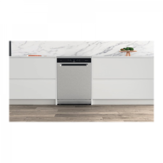 Whirlpool Dishwasher | WFO 3T133 P 6.5 X | Freestanding | Width 60 cm | Number of place settings 14 | Number of programs 10 | Energy efficiency class D | Display | Stainless steel