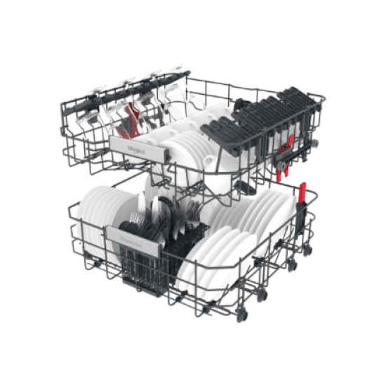 Whirlpool Dishwasher | WFO 3T133 P 6.5 X | Freestanding | Width 60 cm | Number of place settings 14 | Number of programs 10 | Energy efficiency class D | Display | Stainless steel