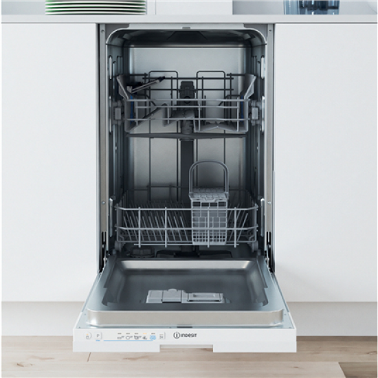 INDESIT Dishwasher | IN2ID10CS80 | Built-in | Width 44.8 cm | Number of place settings 10 | Number of programs 5 | Energy efficiency class D | White
