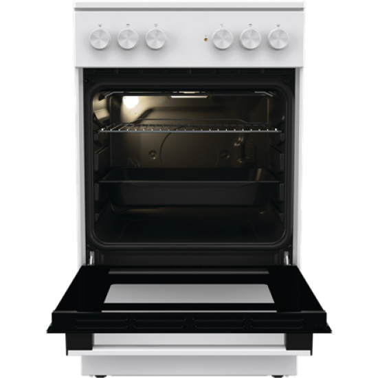 Gorenje Cooker | GEC5A21WG-B | Hob type Electric | Oven type Electric | White | Width 50 cm | Grilling | Depth 59.4 cm | 68 L