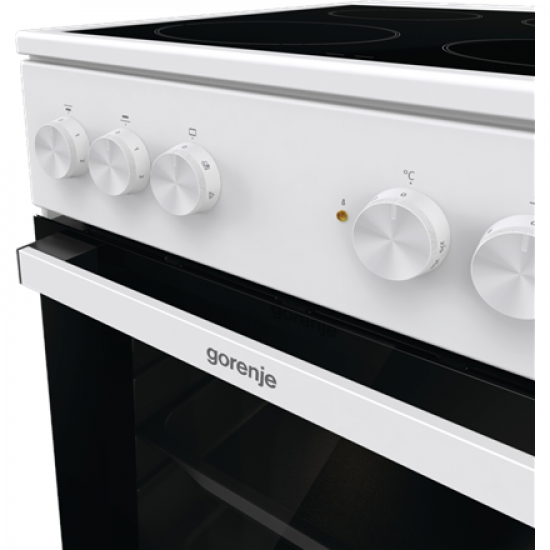 Gorenje Cooker | GEC5A21WG-B | Hob type Electric | Oven type Electric | White | Width 50 cm | Grilling | Depth 59.4 cm | 68 L