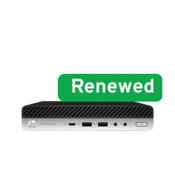 HP Renew Grade A | ProDesk 600 G4 Desktop Mini PC | Intel Core i3 | i3-8100T | 8 GB | SSD | 128 GB | Intel UHD Graphics 630 | Windows 11 | 12 month(s)