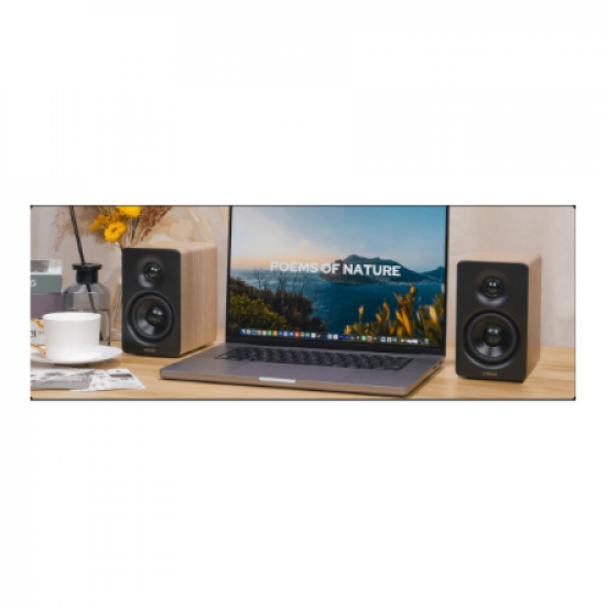 Edifier Compact Desktop 2.0 Speakers | M60 | 66 W | Bluetooth | Classic Oak | Wireless connection