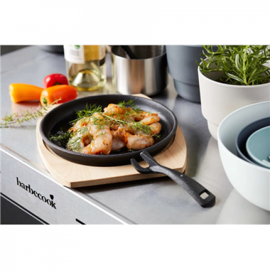 Barbecook | Cast Iron Grill Pan with Bamboo Trivet (per 2 pcs) | BC-ACC-7420