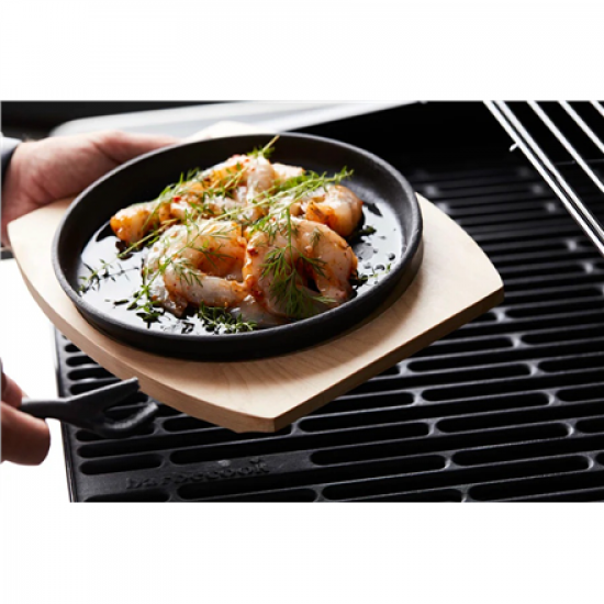 Barbecook | Cast Iron Grill Pan with Bamboo Trivet (per 2 pcs) | BC-ACC-7420