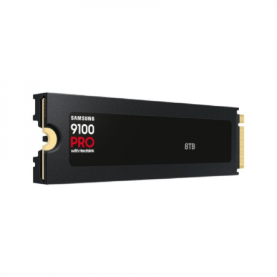 Samsung SSD | 9100 PRO With Heatsink | 8000 GB | SSD form factor M.2 2280 | Solid-state drive interface PCIe 5.0 x4, NVMe 2.0 | Read speed 14800 MB/s | Write speed 13400 MB/s