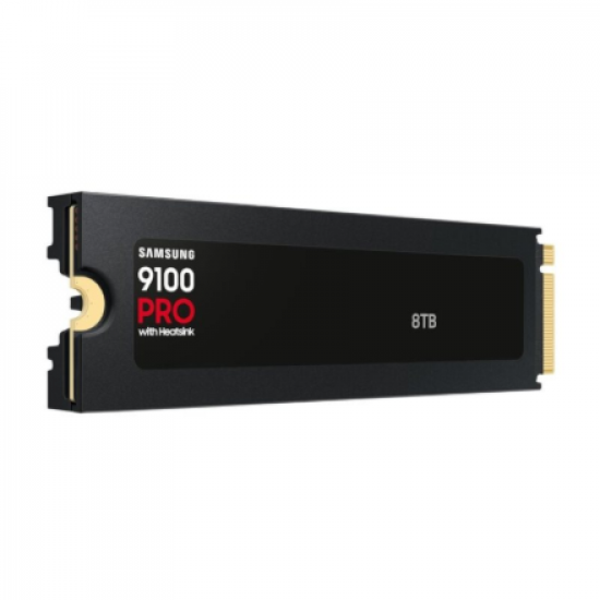 Samsung SSD | 9100 PRO With Heatsink | 8000 GB | SSD form factor M.2 2280 | Solid-state drive interface PCIe 5.0 x4, NVMe 2.0 | Read speed 14800 MB/s | Write speed 13400 MB/s
