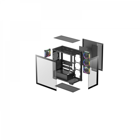 Deepcool Case | CG580 4F V2 | Black | ATX | Power supply included No