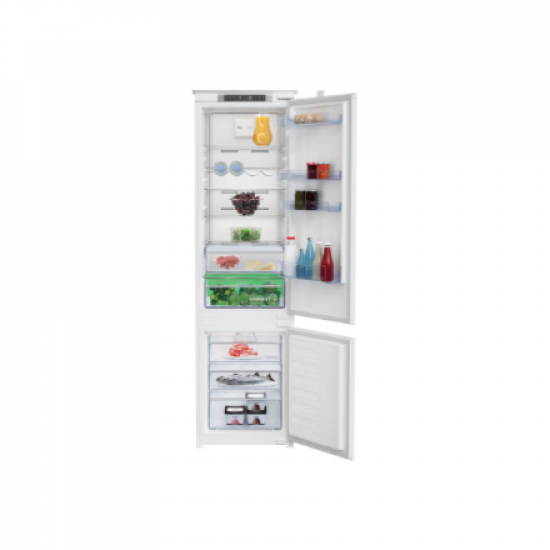 BEKO Refrigerator | BCNA306E42SN | Energy efficiency class E | Built-in | Combi | Height 193.5 cm | No Frost system | Fridge net capacity 215 L | Freezer net capacity 69 L | Display | 37 dB | White