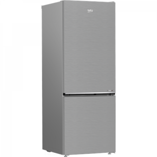 BEKO Refrigerator | B3RCNE564HXB | Energy efficiency class E | Free standing | Combi | Height 192 cm | No Frost system | Fridge net capacity 340 L | Freezer net capacity 150 L | Display | 39 dB | Stainless steel