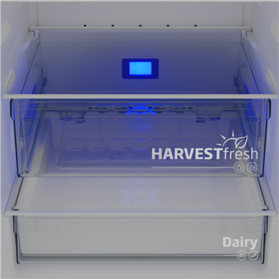 BEKO Refrigerator | B3RCNE564HXB | Energy efficiency class E | Free standing | Combi | Height 192 cm | No Frost system | Fridge net capacity 340 L | Freezer net capacity 150 L | Display | 39 dB | Stainless steel