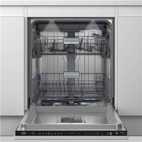BEKO Dishwasher | BDIN38542P | Built-in | Width 60 cm | Number of place settings 15 | Number of programs 8 | Energy efficiency class C | Display | AquaStop function | White