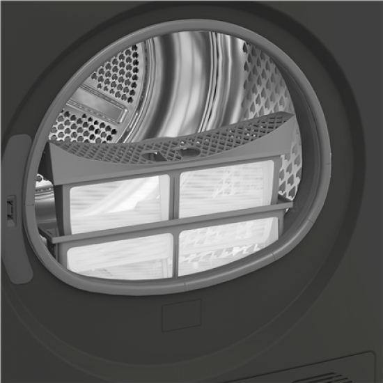 BEKO Dryer Machine | B5T89243M | Energy efficiency class C | Front loading | 9 kg | Heat pump | Digital | Depth 67 cm | Steam function | Black