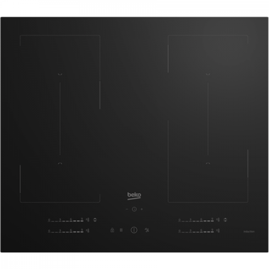 BEKO Hob | HII64720QUF2T | Induction | Number of burners/cooking zones 4 | Touch | Timer | Black