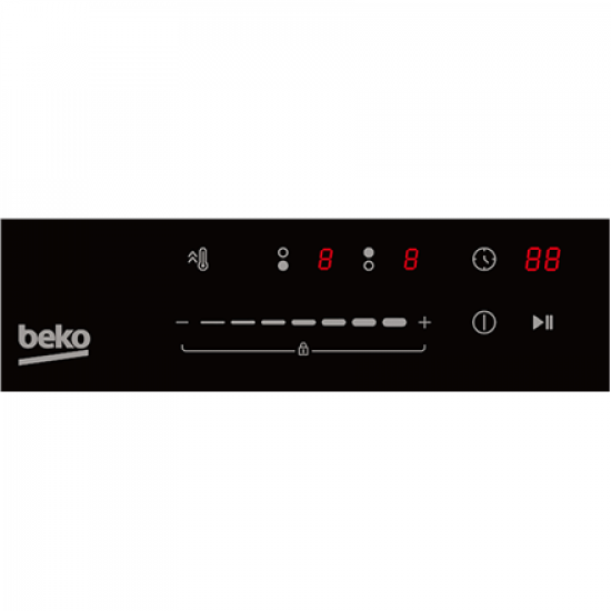 BEKO Hob | HDI32400TO | Induction | Number of burners/cooking zones 2 | Touch control | Timer | Black