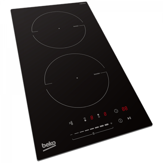 BEKO Hob | HDI32400TO | Induction | Number of burners/cooking zones 2 | Touch control | Timer | Black