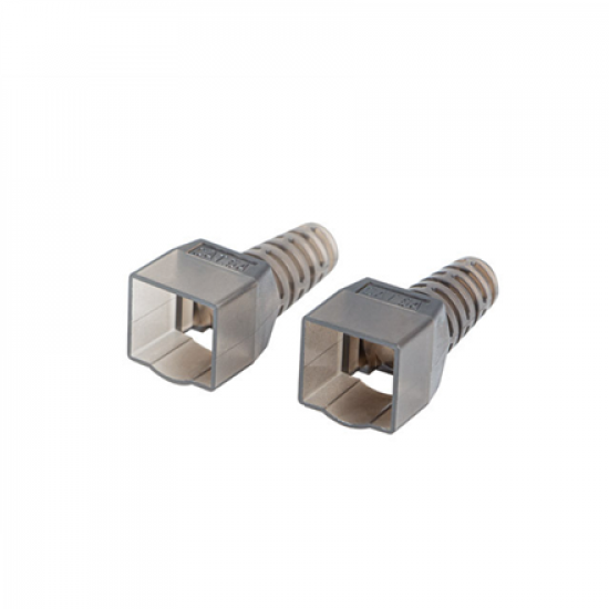 Lanberg | 2X RJ45 CAT6A FTP Plug 8P8C Tool-less Adapter | PL2SA-6000TL | Silver/Transparent