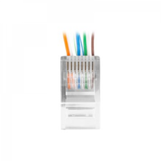 Lanberg | RJ45 CAT.6 UTP Plug 8P8C PASS Through Type, 100 pcs | PLU-6000EZ | Transparent