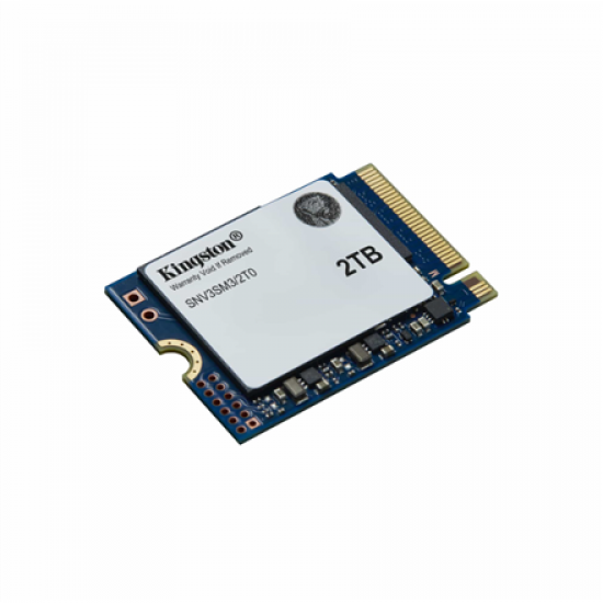 Kingston SSD | NV3 | 2000 GB | SSD form factor M.2 2230 | Solid-state drive interface PCIe 4.0 x4 NVMe | Read speed 6000 MB/s | Write speed 5000 MB/s
